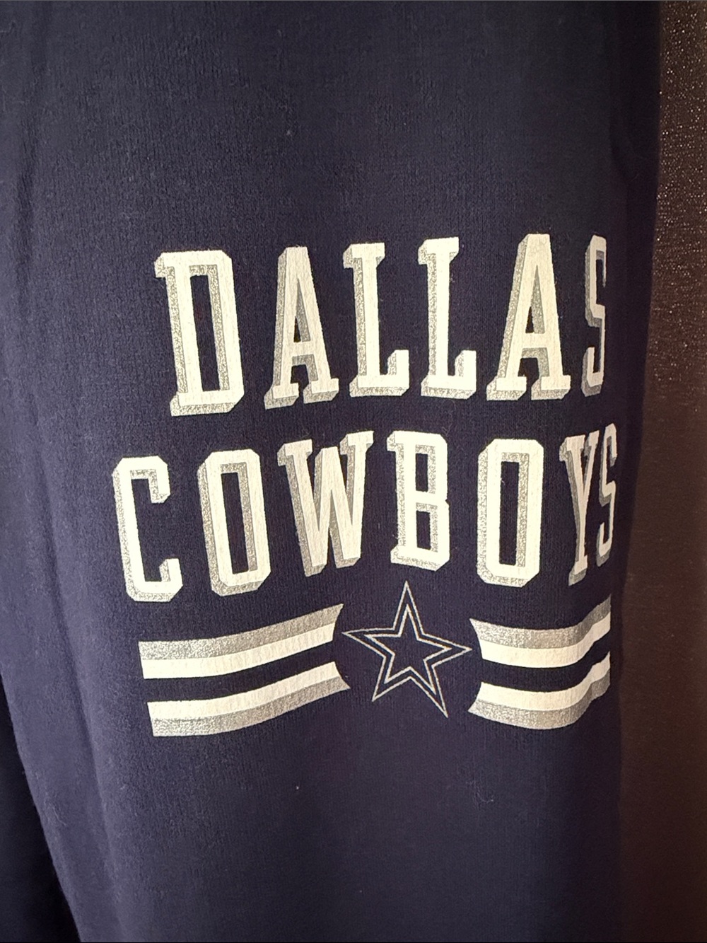 Victoria's Secret Navy Blue Wide-Leg Lounge Pants with Dallas Cowboys Graphic - Picture 3 of 9